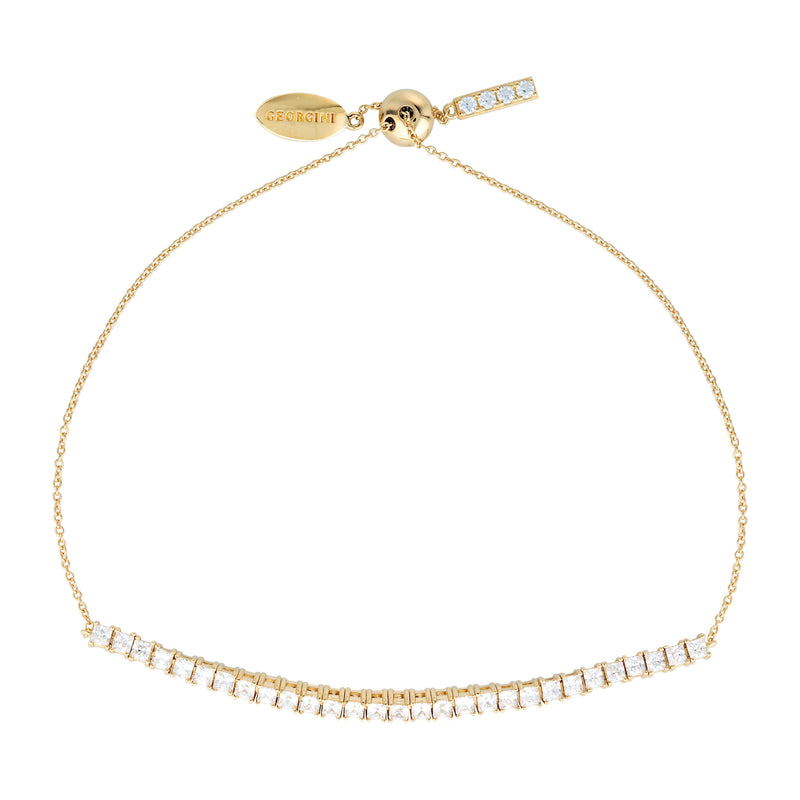 GEORGINI ICONIC BRIDAL VERA 2MM BRACELET GOLD Bevilles Jewellers 
