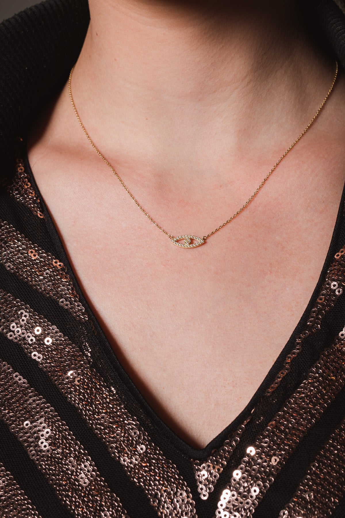 Georgini Rock Star Evil Eye Gold Pendant Bevilles Jewellers 