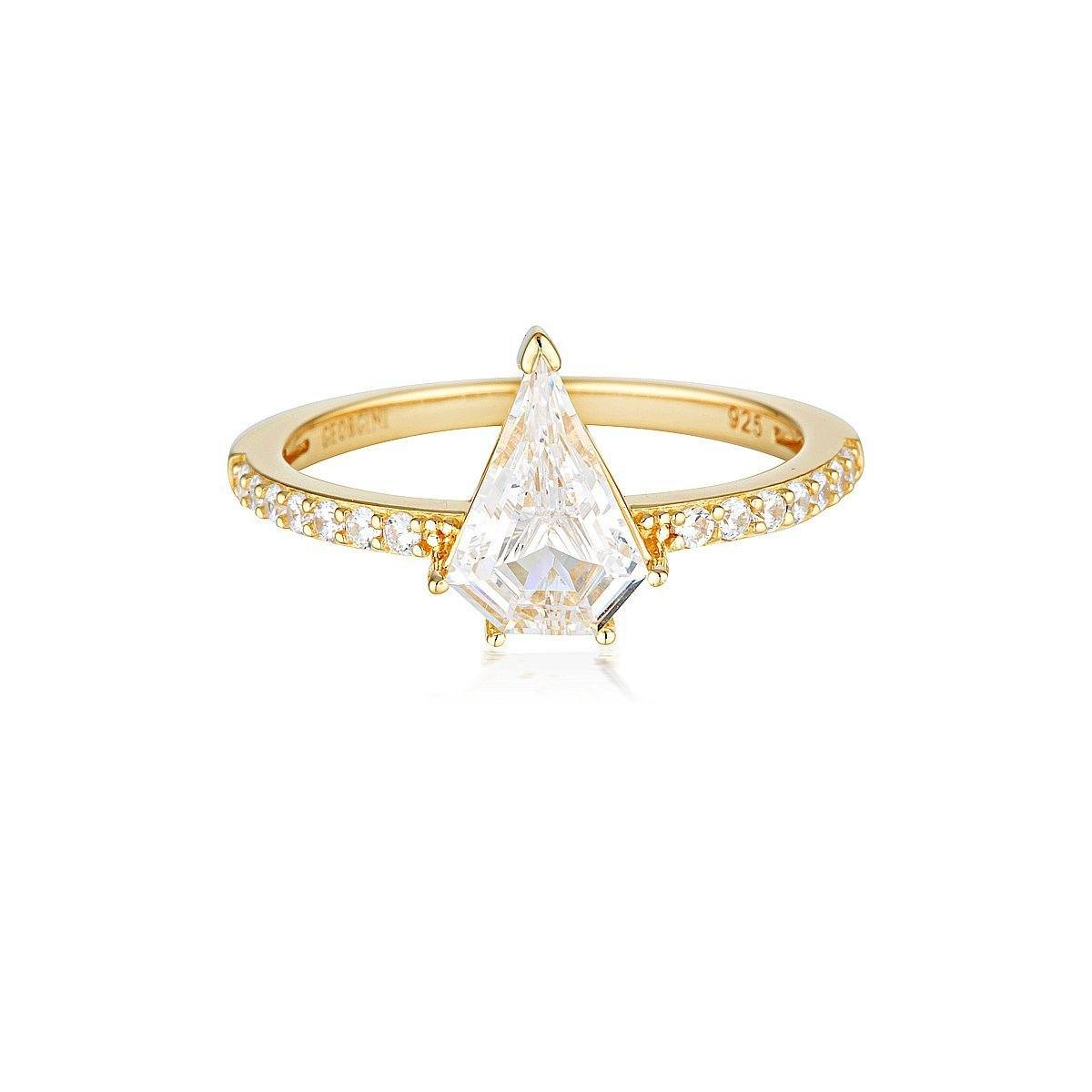 Georgini Rock Star Shield Gold Ring Bevilles Jewellers 