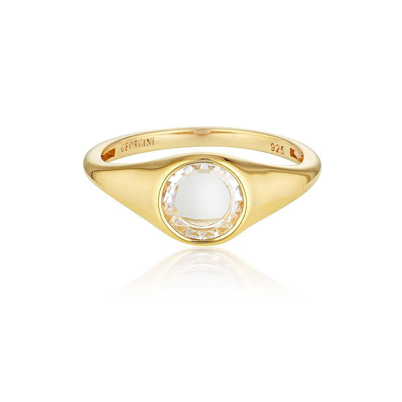 GEORGINI NOEL NIGHTS SLICED STONE RING GOLD Bevilles Jewellers 