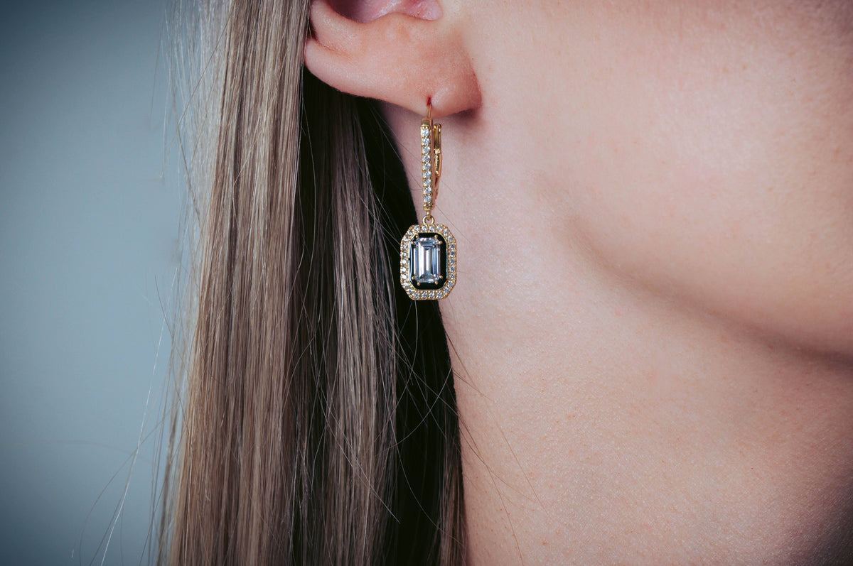 GEORGINI REFLECTION RETROSPECT EARRINGS GOLD Georgini 