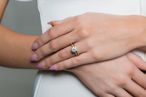 GEORGINI ICONIC BRIDAL FRANCESCA RING GOLD Bevilles Jewellers 