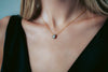 GEORGINI REFLECTION OVAL PENDANT GOLD & BLACK ENAMEL Georgini 
