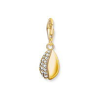 Thomas Sabo Charm pendant shell with white stones gold
