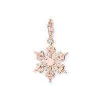THOMAS SABO Charm pendant snowflake with white stones rose gold Charm Thomas Sabo 