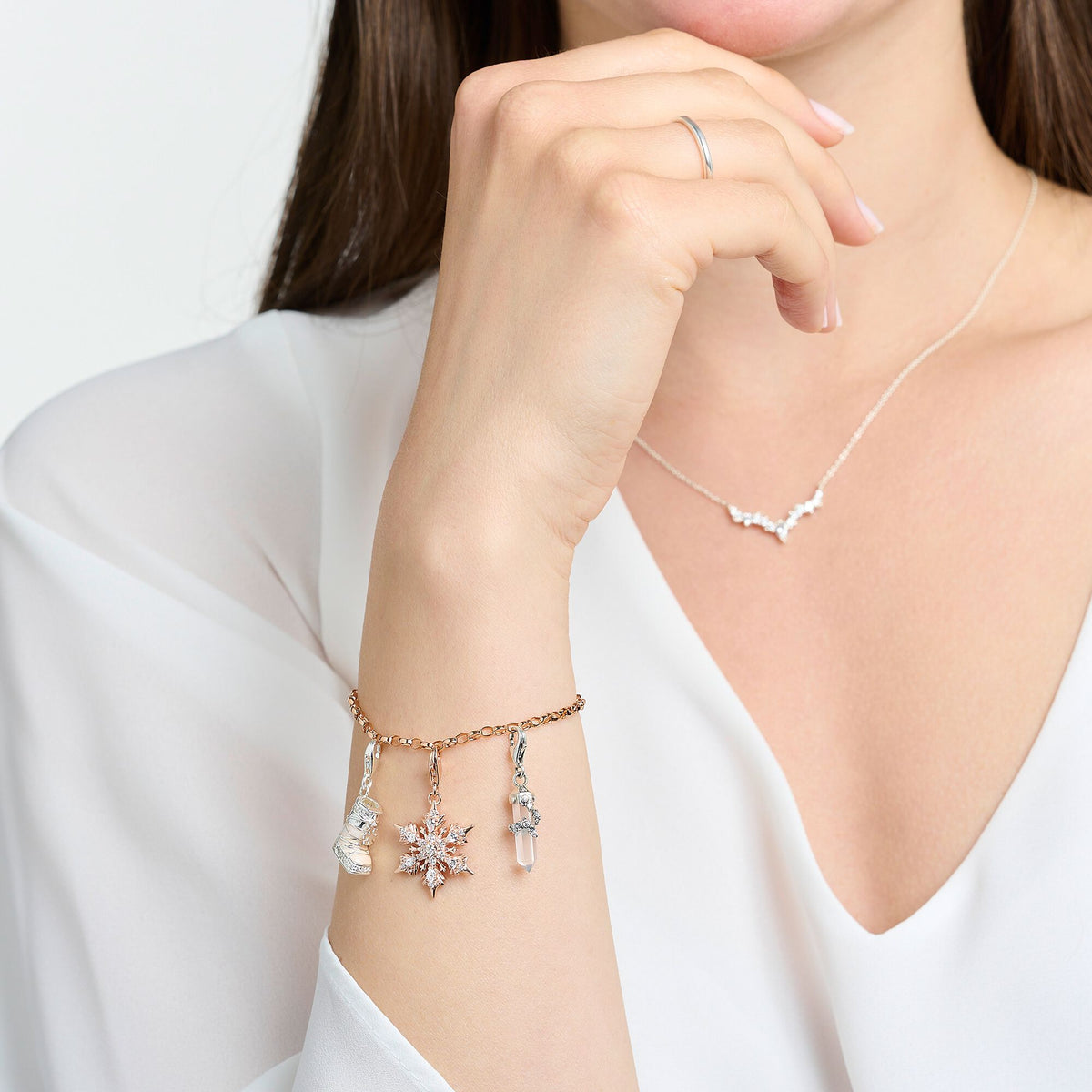 THOMAS SABO Charm pendant snowshoe silver Charm Thomas Sabo 