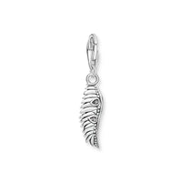 THOMAS SABO Charm pendant phoenix feather with blue stones silver Charm Thomas Sabo 