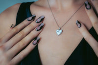 GEORGINI REFLECTION ENAMEL LOVE HEART PENDANT SILVER Georgini 