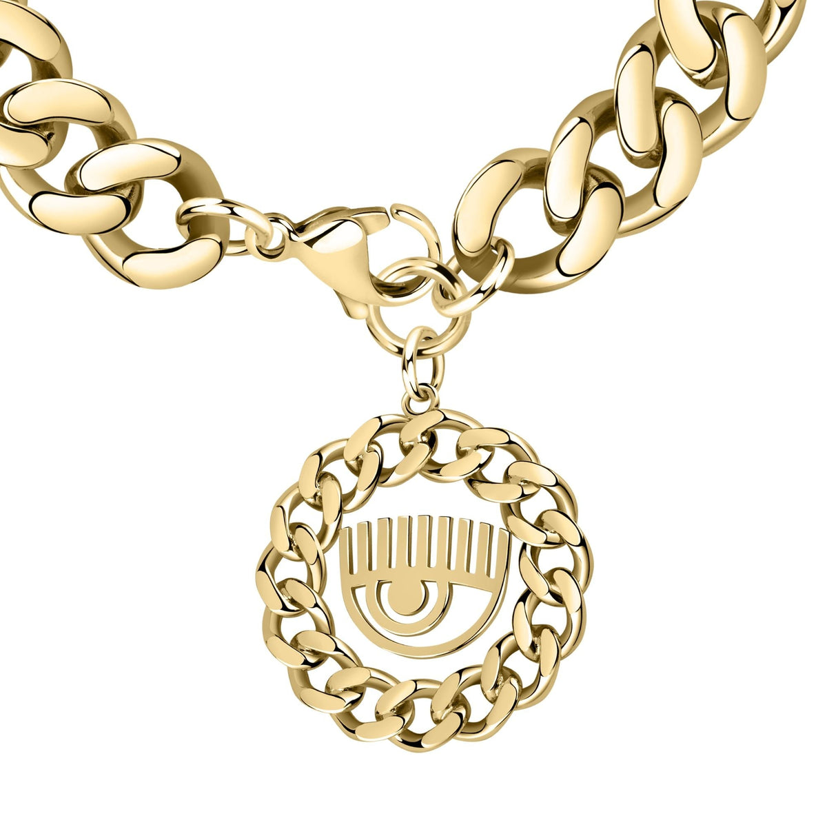 Chiara Ferragni Chain Collection Gold Eye Bracelet Bevilles Jewellers 