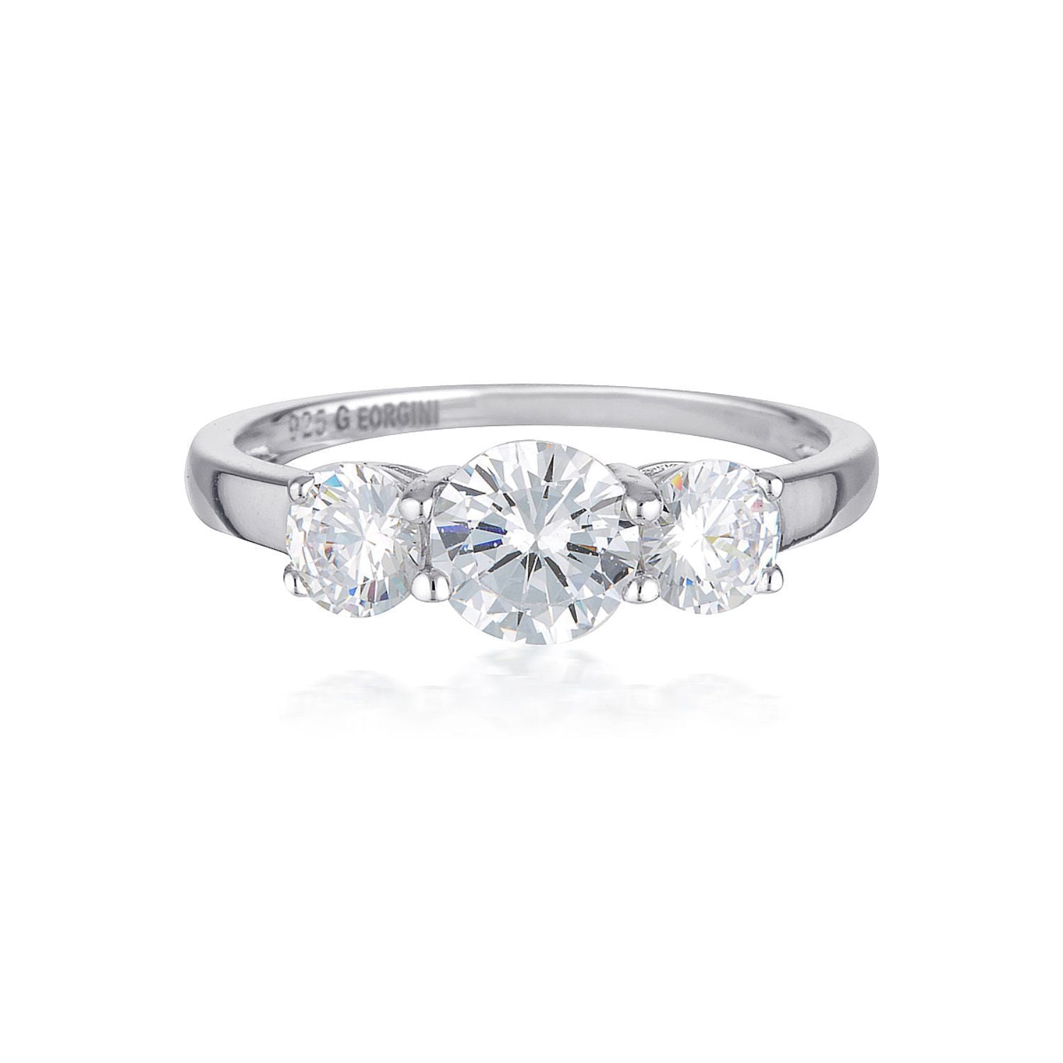 Georgini - Eternity Sterling Silver Cubic Zirconia Ring Bevilles Jewellers 10 