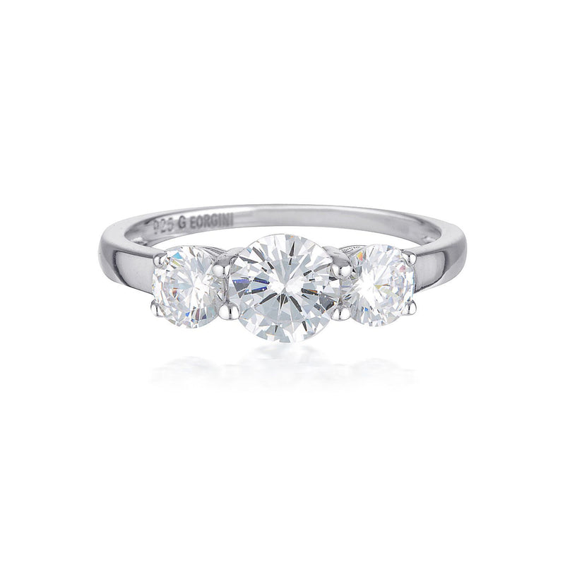 Georgini - Eternity Sterling Silver Cubic Zirconia Ring Bevilles Jewellers 9 