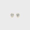 Meera 1/3ct Laboratory Grown Diamond Solitaire Earrings in 9ct Yellow Gold