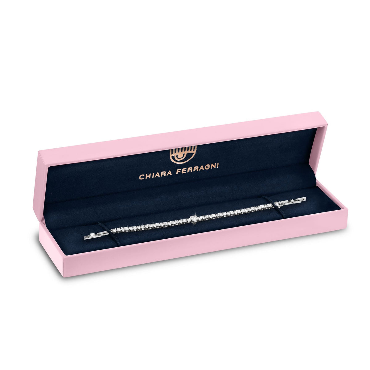 Chiara Ferragni Diamond Heart White Tennis Bracelet Bevilles Jewellers 