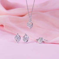 Brilliant Illusion Diamond Flower Necklace in Sterling Silver Necklaces Bevilles 