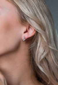 GEORGINI ICONIC BRIDAL PENELOPE EARRING GOLD Bevilles Jewellers 