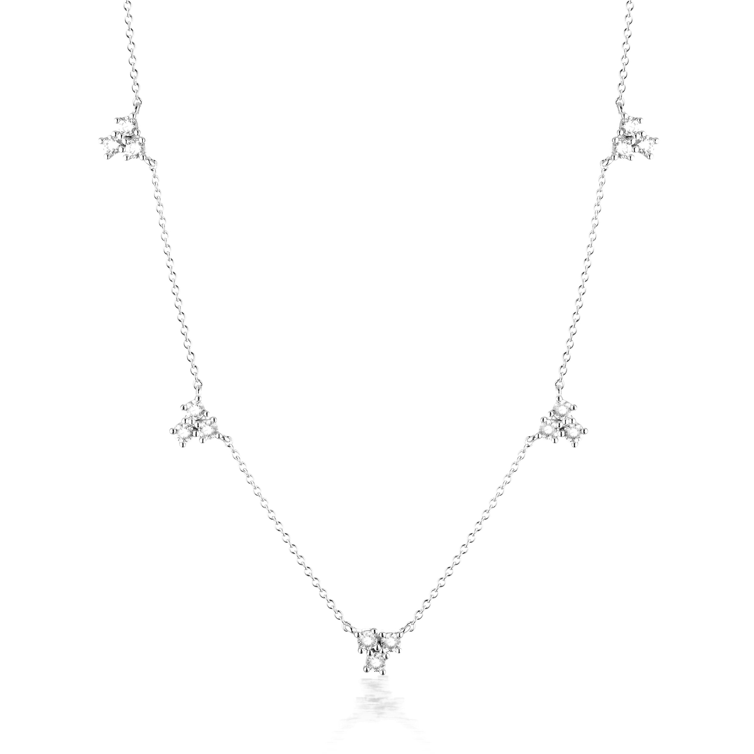 GEORGINI THE LAYERED EDIT TROIS NECKLACE SILVER Bevilles Jewellers 