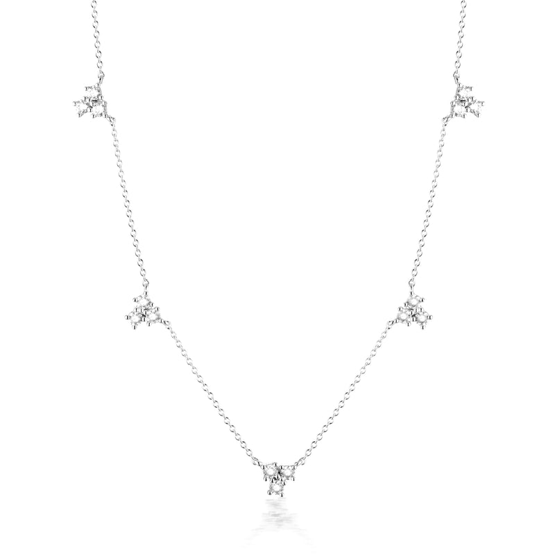 GEORGINI THE LAYERED EDIT TROIS NECKLACE SILVER Bevilles Jewellers 