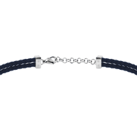 Maserati Signature Men's Blue Leather Bracelet Bevilles Jewellers 