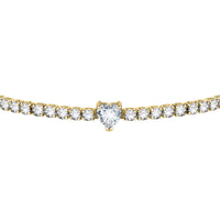 Chiara Ferragni Diamond Heart White Stone Gold Tennis Bracelet Bevilles Jewellers 