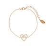GEORGINI REFLECTION ENAMEL LOVE HEART BRACELET ROSE GOLD Georgini 
