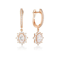 GEORGINI ICONIC BRIDAL ELOISE EARRINGS ROSE GOLD Bevilles Jewellers 