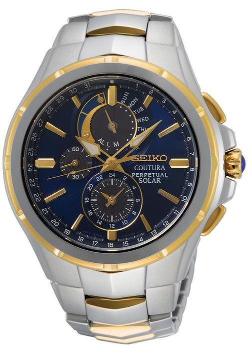 Seiko Coutura Perpetual Solar Blue Face Men's Watch Watches Seiko 
