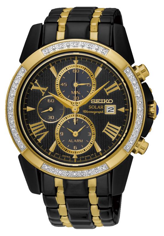 Seiko Le Grand Sport Solar Diamond Set Mens Watch SSC514P Watches Seiko 