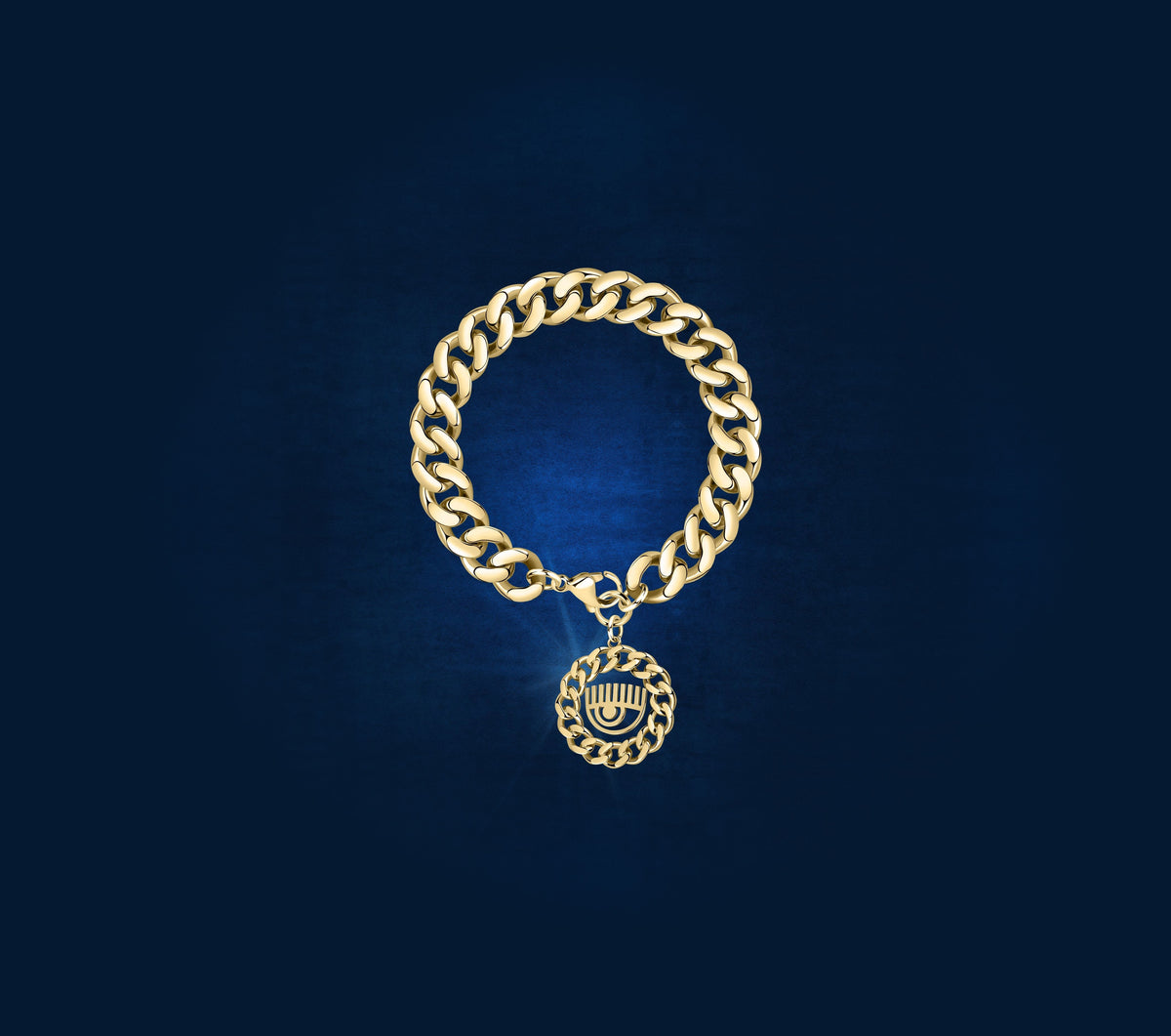 Chiara Ferragni Chain Collection Gold Eye Bracelet Bevilles Jewellers 