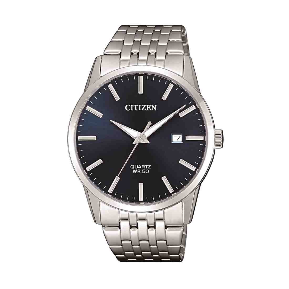 Citizen Men's Silver Stainless-Steel Blue Face Watch Model BI5000-87L Watches Citizen 