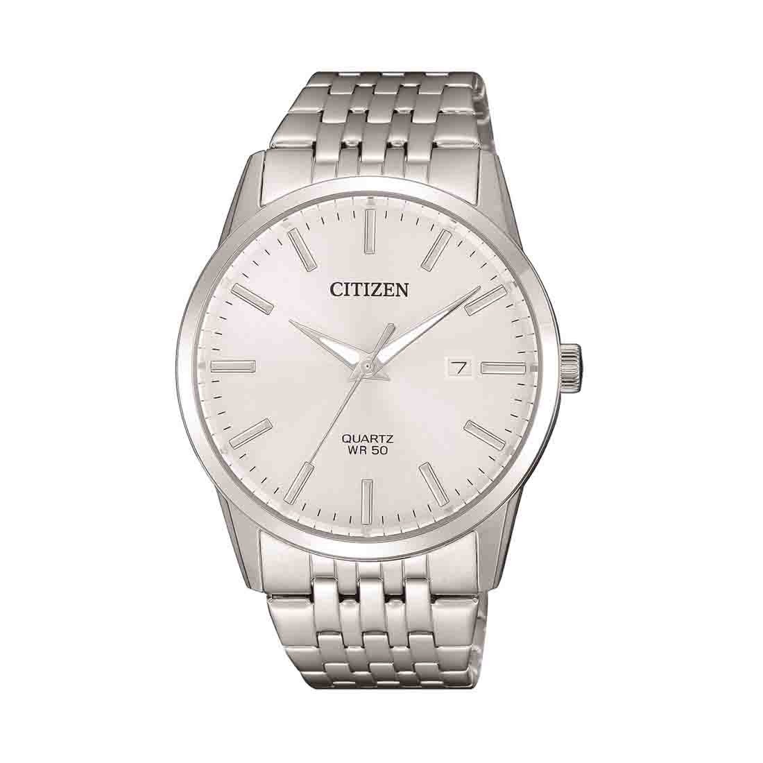 Citizen Men's Silver Stainless-Steel White Face Watch Model BI5000-87A Watches Citizen 