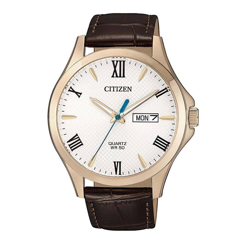Citizen White Brown Leather Watch BF2023-01A Watches Citizen 