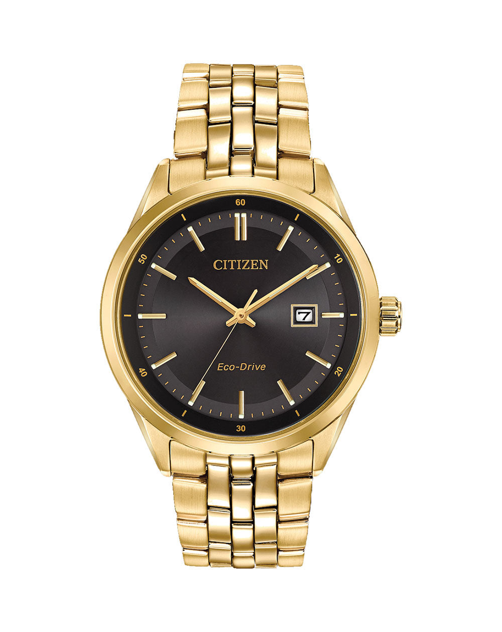 Citizen Eco Drive Black and Gold Men's Watch BM7252-51 Watches Citizen 