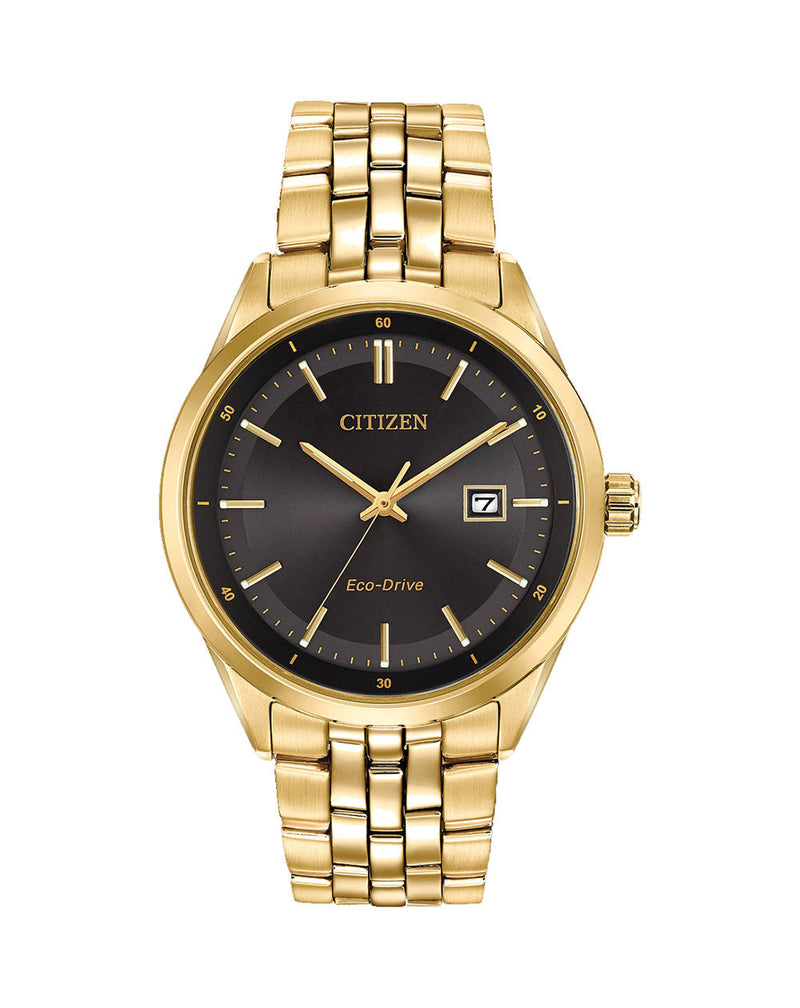Citizen Eco Drive Black and Gold Men's Watch BM7252-51 Watches Citizen 