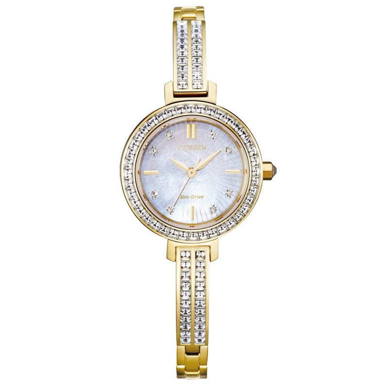 Citizen Eco Drive White and Gold Women's Watch EM0862-56D Watches Citizen 