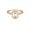 GEORGINI ICONIC BRIDAL VIOLET RING ROSE GOLD Bevilles Jewellers 