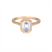 GEORGINI ICONIC BRIDAL VIOLET RING ROSE GOLD Bevilles Jewellers 