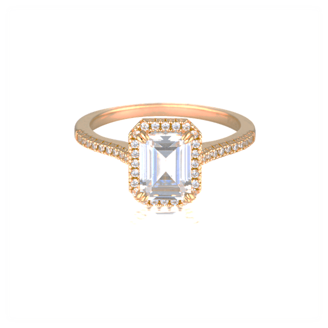 GEORGINI ICONIC BRIDAL VIOLET RING ROSE GOLD Bevilles Jewellers 