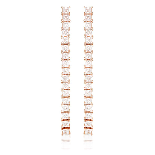 GEORGINI ICONIC BRIDAL VERA EARRINGS ROSE GOLD Bevilles Jewellers 