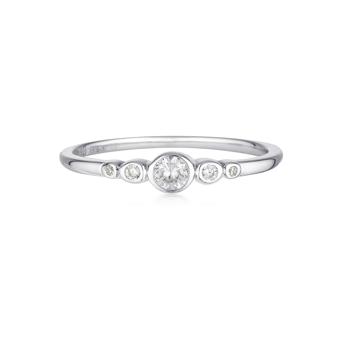 Georgini - Penta Sterling Silver Cubic Zirconia Ring Bevilles Jewellers 