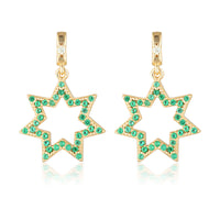 GEORGINI COMMONWEALTH COLLECTION STAR EARRINGS GOLD Bevilles Jewellers 