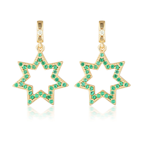 GEORGINI COMMONWEALTH COLLECTION STAR EARRINGS GOLD Bevilles Jewellers 