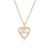 GEORGINI REFLECTION ENAMEL LOVE HEART PENDANT ROSE GOLD Georgini 
