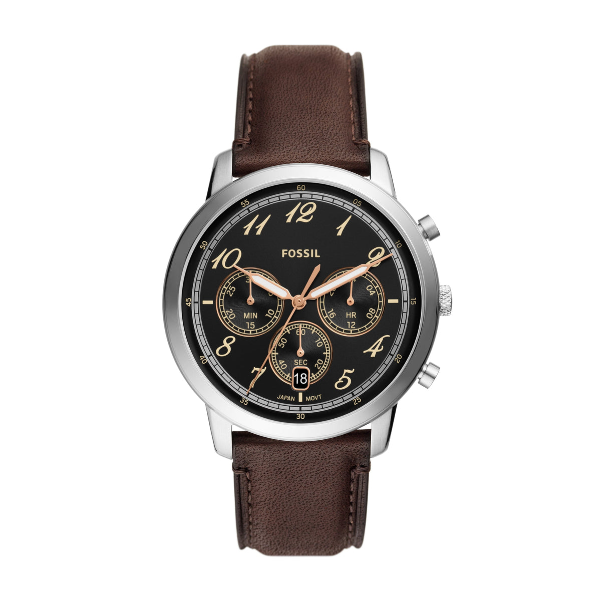 Fossil Neutra Chronograph Brown Leather Watch FS6024 Watches Fossil 