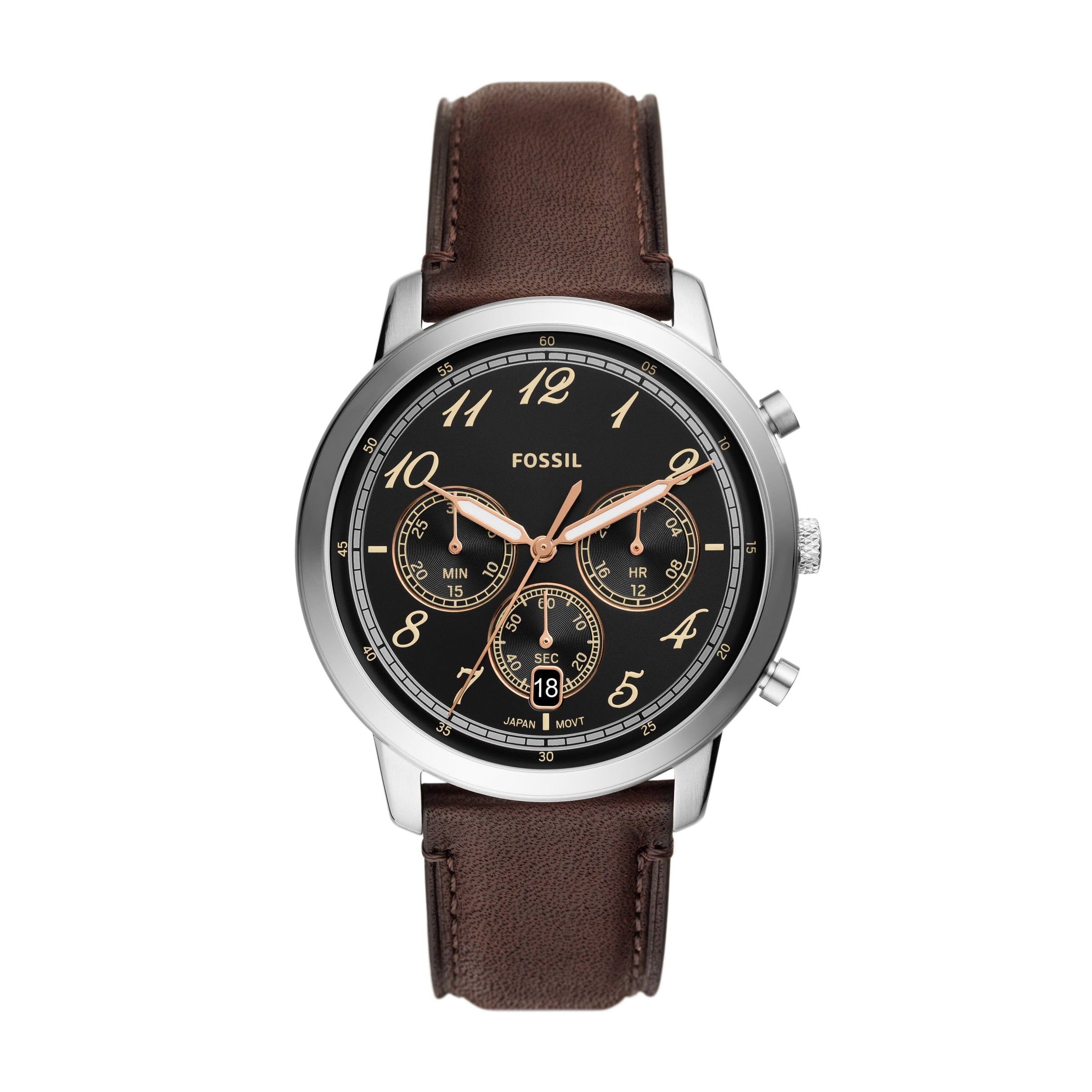 Fossil Neutra Chronograph Brown Leather Watch FS6024 Watches Fossil 