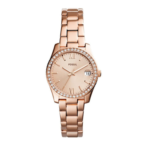 Fossil Ladies Scarlette Rose Gold Case Stone Set Dial Model ES4318 Watches Fossil 