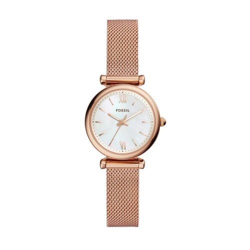 Fossil Ladies Carie Mini Rose Gold Case Band Model ES4433 Watches Fossil 