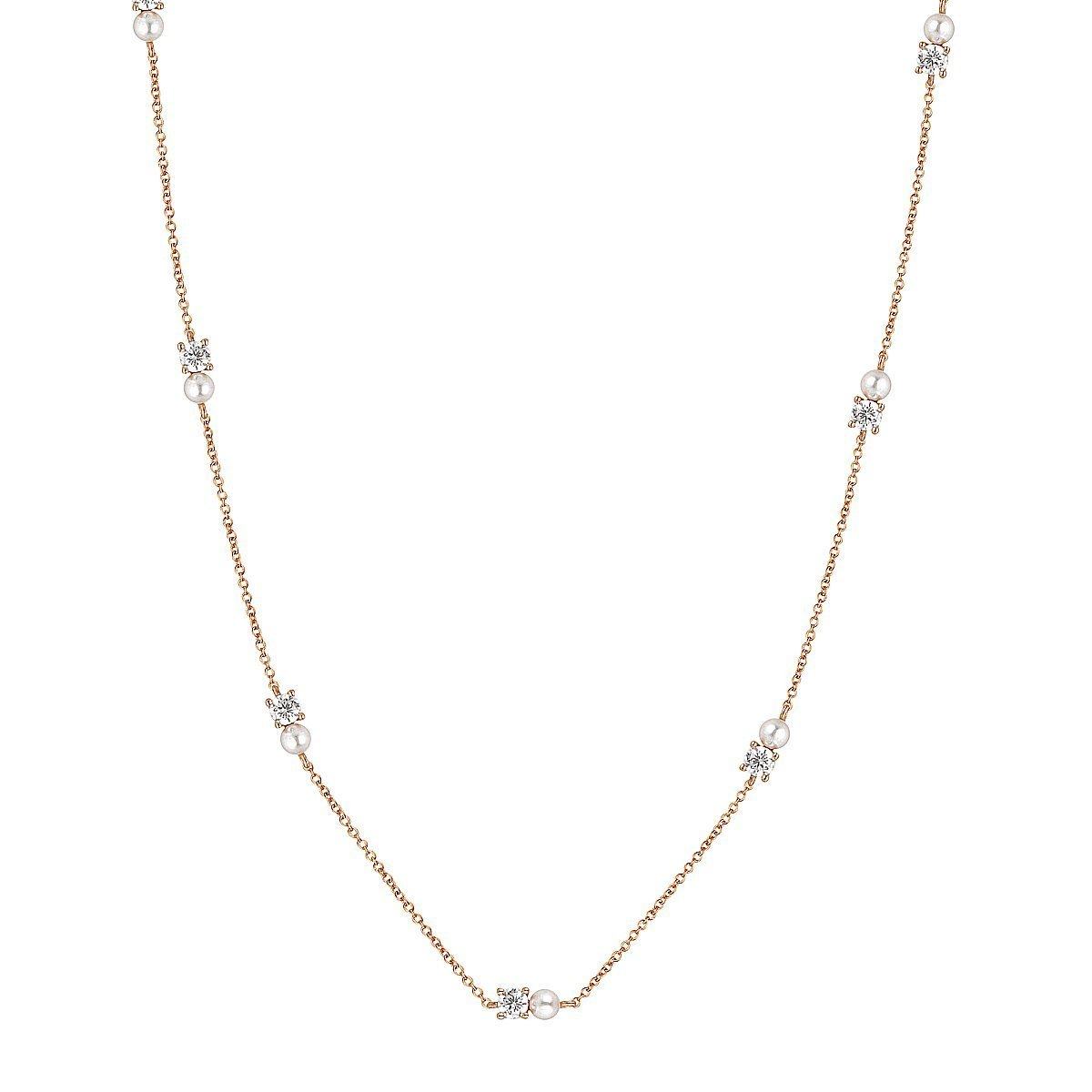 GEORGINI NOEL NIGHTS SNOW DROP NECKLACE ROSE GOLD Bevilles Jewellers 