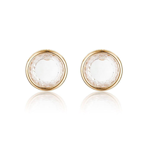 GEORGINI NOEL NIGHTS SLICED STONE EARRINGS ROSE GOLD Bevilles Jewellers 