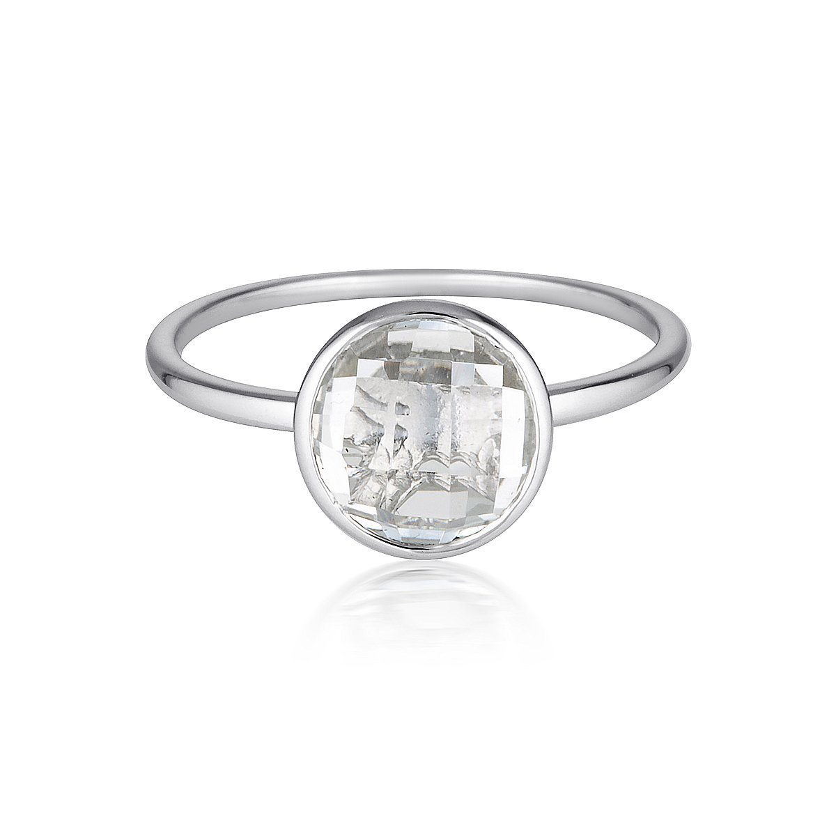 Georgini - Rodos Sterling Silver White Topaz Ring Bevilles Jewellers 