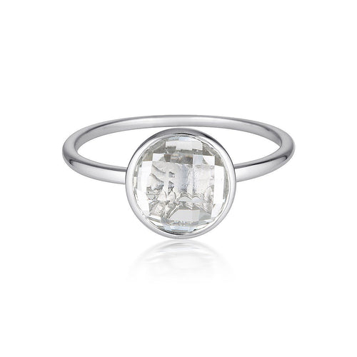 Georgini - Rodos Sterling Silver White Topaz Ring Bevilles Jewellers 